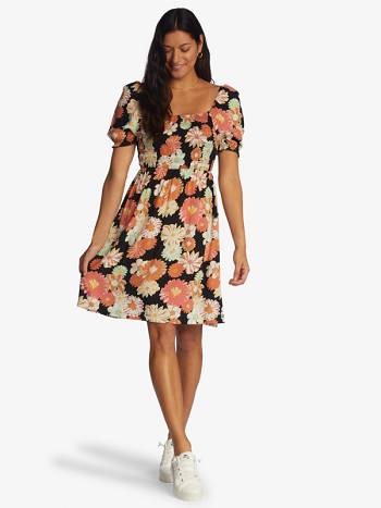 Women's Roxy Hello Petal Mini Dress Dark Grey | NZ_LW2111