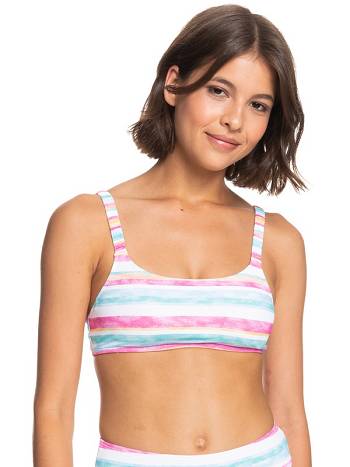 Women's Roxy Island In The Sun Bralette Bikinis Multicolor Stripes | NZ_LW3813