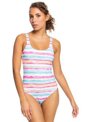 Women's Roxy Island In The Sun One Pieces White Orange | NZ_LW6623