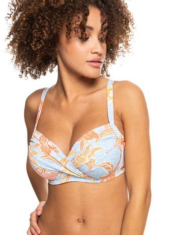 Women's Roxy Island In The Sun Underwire Bikinis blue Flower | NZ_LW2343