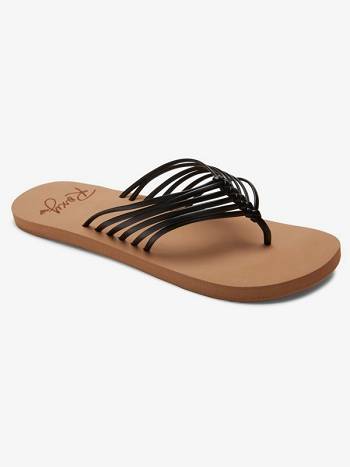 Women's Roxy Jasmine Flip Flops Black | NZ_LW2498