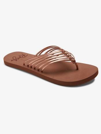 Women's Roxy Jasmine Flip Flops Rose Gold | NZ_LW2783