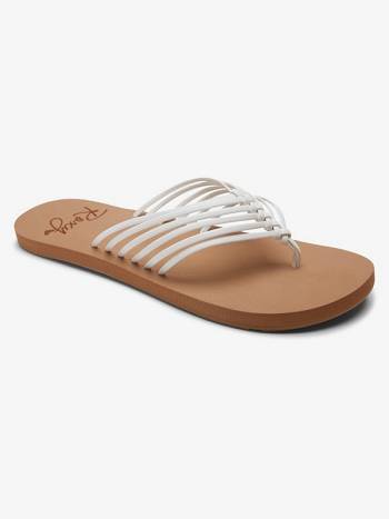 Women's Roxy Jasmine Flip Flops White | NZ_LW3312