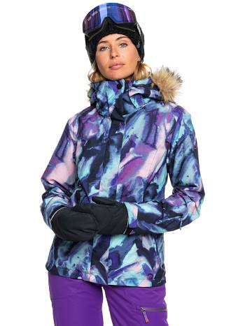 Women's Roxy Jet Ski Insulated Snow Jackets Black blue | NZ_LW2239