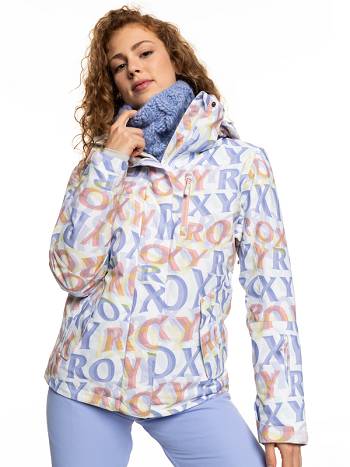 Women's Roxy Jetty Insulated Snow Jackets White blue | NZ_LW5866