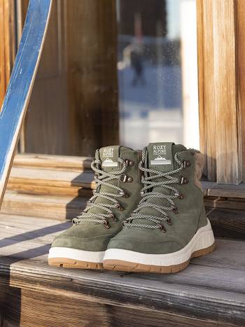 Women's Roxy Kaden DryFlight Snow Boots Olive | NZ_LW2361