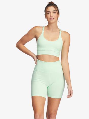 Women's Roxy Kaileo High Waisted Biker Shorts green | NZ_LW9832