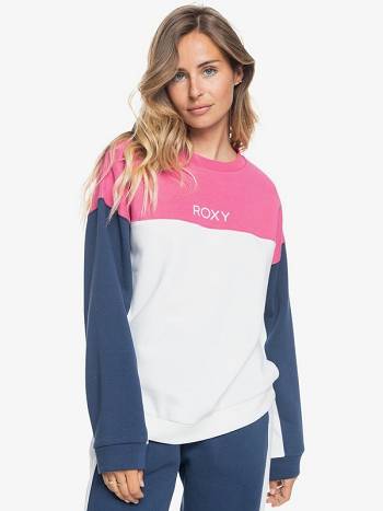 Women's Roxy Keep On Moving Fleece White pink | NZ_LW5191