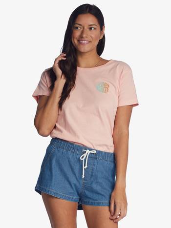 Women's Roxy Kinda Salty Boyfriend T-Shirt pink | NZ_LW4222