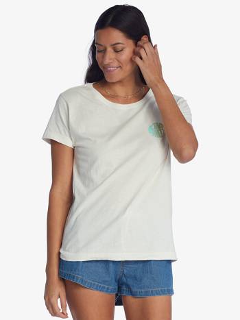 Women's Roxy Kinda Salty Boyfriend T-Shirt White | NZ_LW6358