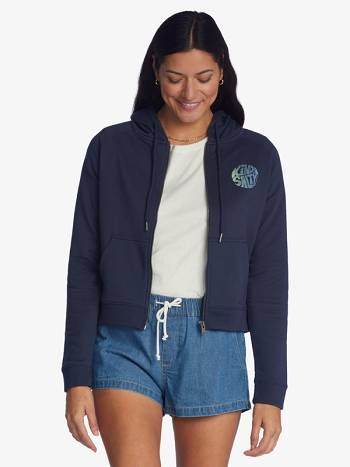 Women's Roxy Kinda Salty Easy Evening Hoodies Indigo | NZ_LW3763