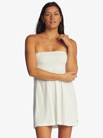 Women's Roxy La Bomba Strapless Cover Ups White | NZ_LW9395