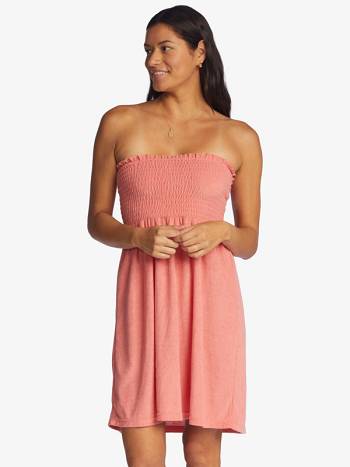 Women's Roxy La Bomba Strapless Cover Ups Rose | NZ_LW9607