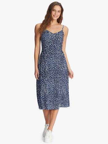 Women's Roxy Land Of Life Strappy Midi Dress Indigo | NZ_LW2098