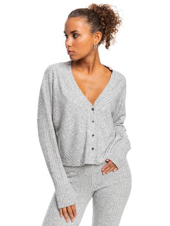 Women's Roxy Lazy Day Button Down Sweaters grey | NZ_LW1671