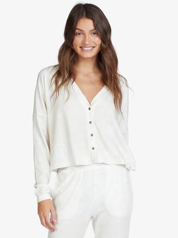 Women's Roxy Lazy Night Sweaters White | NZ_LW7576