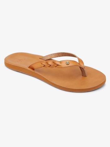 Women's Roxy Liza Flip Flops Brown / Brown | NZ_LW8477