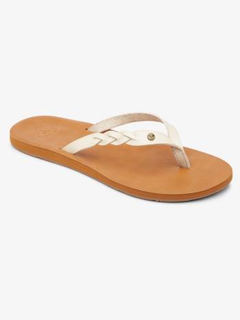 Women's Roxy Liza Flip Flops White | NZ_LW8009