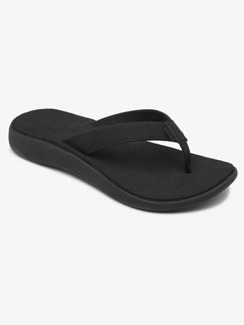 Women's Roxy Lizzie Flip Flops Black | NZ_LW9420