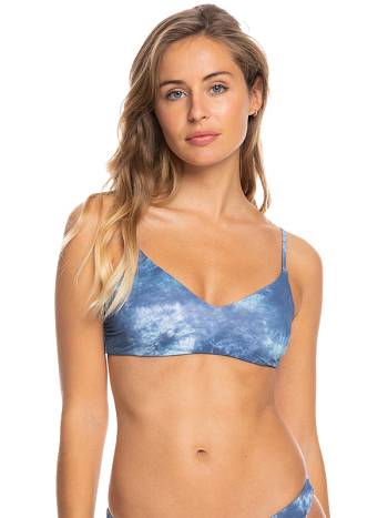 Women's Roxy Long Weekend Reversible Triangle Bikinis Blue | NZ_LW1979