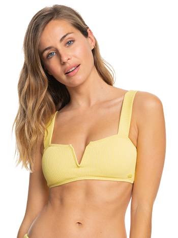 Women's Roxy Love Bralette Bikini Tops yellow | NZ_LW5601