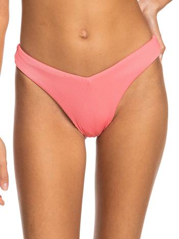 Women's Roxy Love High-Leg Cheeky Ribbed Bikini Bottoms Rose | NZ_LW1990