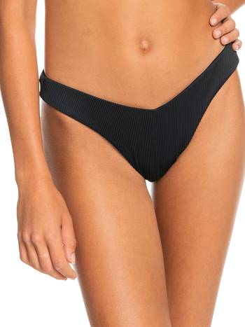 Women's Roxy Love High-Leg Cheeky Ribbed Bikinis Dark Grey | NZ_LW9279