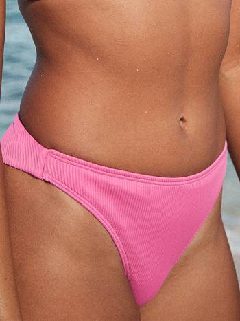 Women's Roxy Love The Baja Cheeky Bikini Bottoms pink | NZ_LW1489