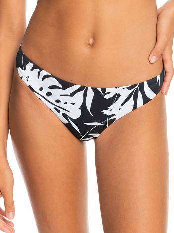 Women's Roxy Love The Baja Cheeky Bikinis Dark Grey flower | NZ_LW3461