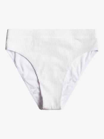 Women's Roxy Love The Shorey Ribbed Bikini Bottoms White | NZ_LW2402