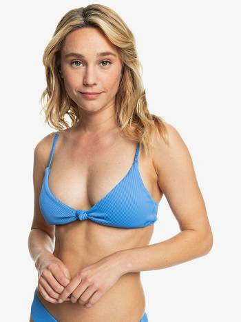 Women's Roxy Love The Surf Knot Triangle Bikinis Blue | NZ_LW7010