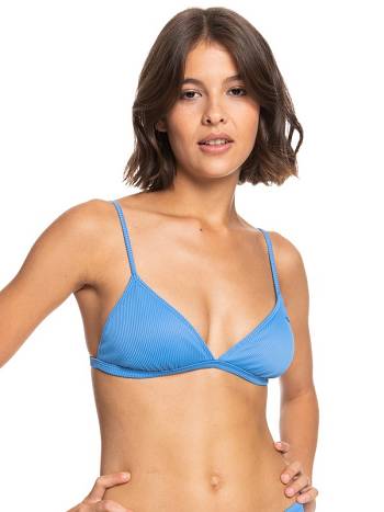 Women's Roxy Love he Sunshine Fixed Triangle Bikini Tops Blue | NZ_LW2046