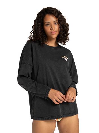 Women's Roxy Mawi Wave Oversized T-Shirt Dark Grey | NZ_LW3210