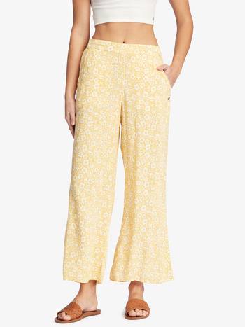 Women's Roxy Midnight Avenue Wide Leg Matching Sets yellow | NZ_LW8163