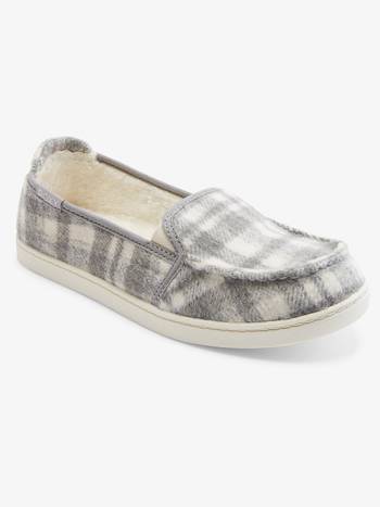 Women's Roxy Minnow Faux Fur-Lined Sneakers grey | NZ_LW1270