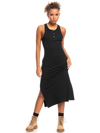 Women's Roxy Moon Glow Rib Knit Dress Dark Grey | NZ_LW3155