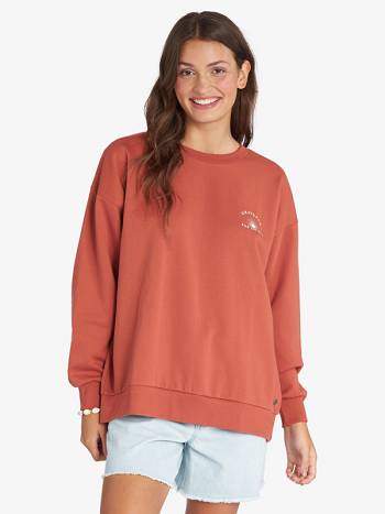 Women's Roxy Morning Hike Fleece Red | NZ_LW4826