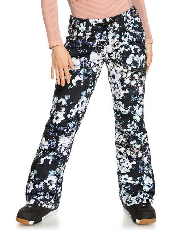 Women's Roxy Nadia Printed Insulated Snow Pants Black | NZ_LW5566