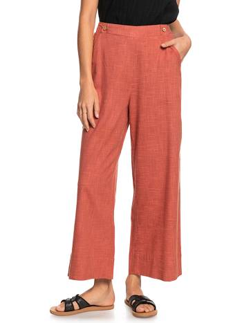 Women's Roxy New Chance High-Waisted Pants Red | NZ_LW8696