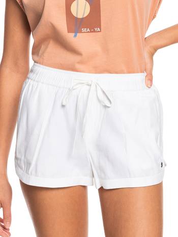 Women's Roxy New Impossible Love Pull-On Beach Shorts White | NZ_LW3040