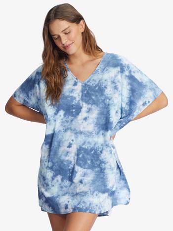 Women's Roxy Not Anyone Beach Cover Ups blue wash | NZ_LW7263