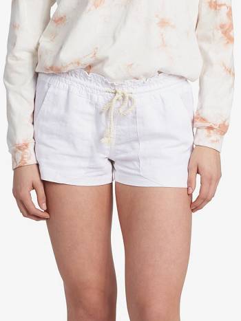 Women's Roxy Oceanside Linen Essentials White | NZ_LW4878