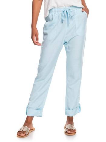 Women's Roxy On The Seashore Linen Pants Blue | NZ_LW6076