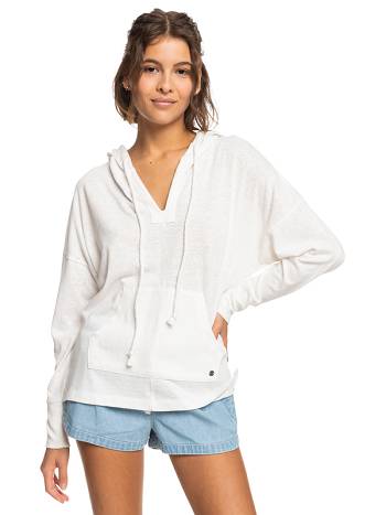 Women's Roxy Paddle Out Hoodies White | NZ_LW3997