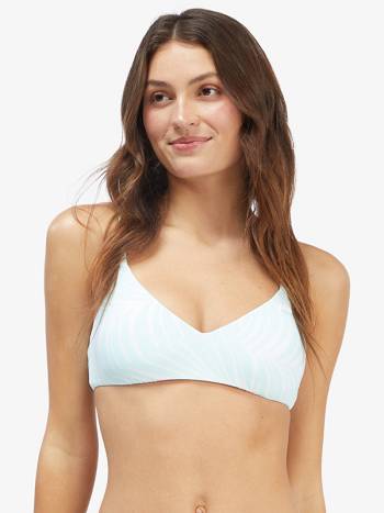 Women's Roxy Palm Tree Dreams Athletic Triangle Bikini Tops green | NZ_LW2150