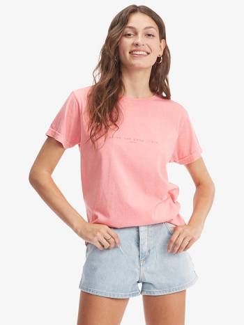 Women's Roxy Paper Lines T-Shirt pink | NZ_LW7372