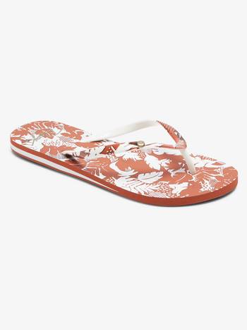 Women's Roxy Portofino Sandals Brown / White | NZ_LW9617