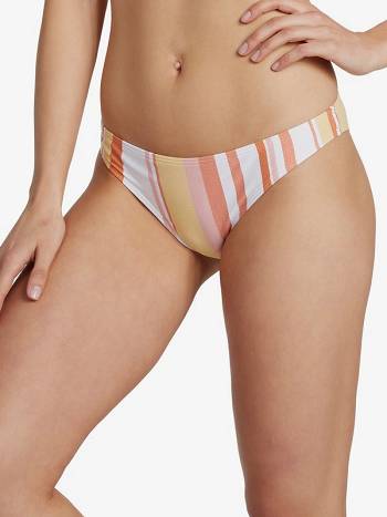 Women's Roxy Printed Beach Classics Moderate Bikinis White Stripes | NZ_LW5294