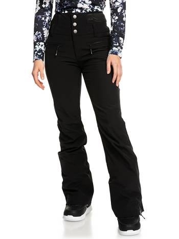 Women's Roxy Rising High Shell Snow Pants Black | NZ_LW5926