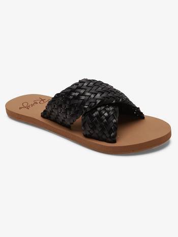 Women's Roxy Roselani Braid Flip Flops Black | NZ_LW4177